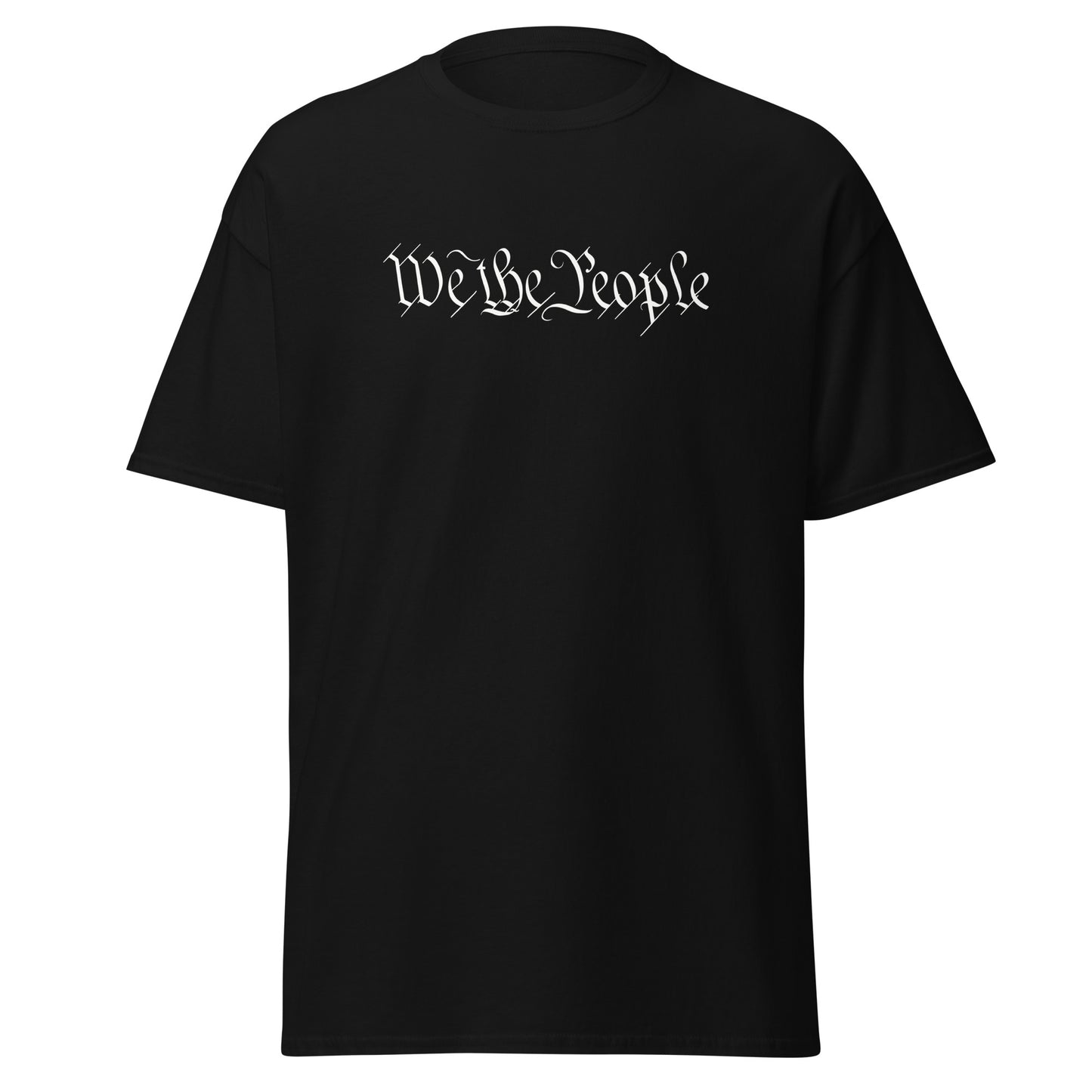 "We the People" Short sleeve t-shirt white ink