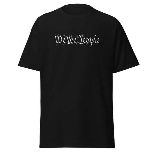 "We the People" Short sleeve t-shirt white ink